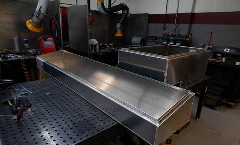 Compartment boxes on the fixture table