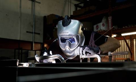 TIG welding the bed structure