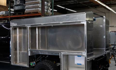 Body shell on the truck