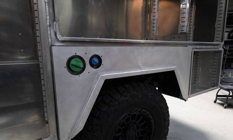 Podium aluminum service bed build for utilities